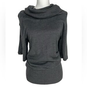POPULATION / Charcoal Gray Batwing Cowl Sweater / Small